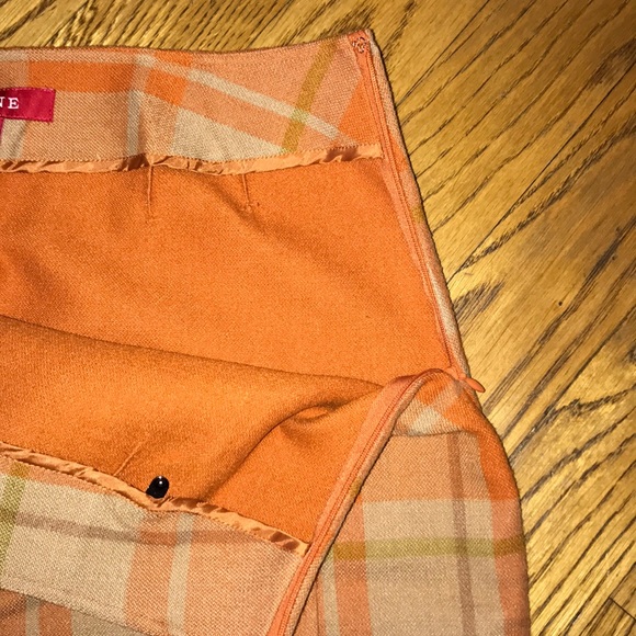 ALine beige orange wrap around A line skirt size 8 - Picture 7 of 8